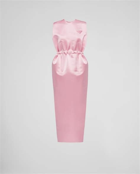 prada pink spring dress|Petal Pink Double satin dress .